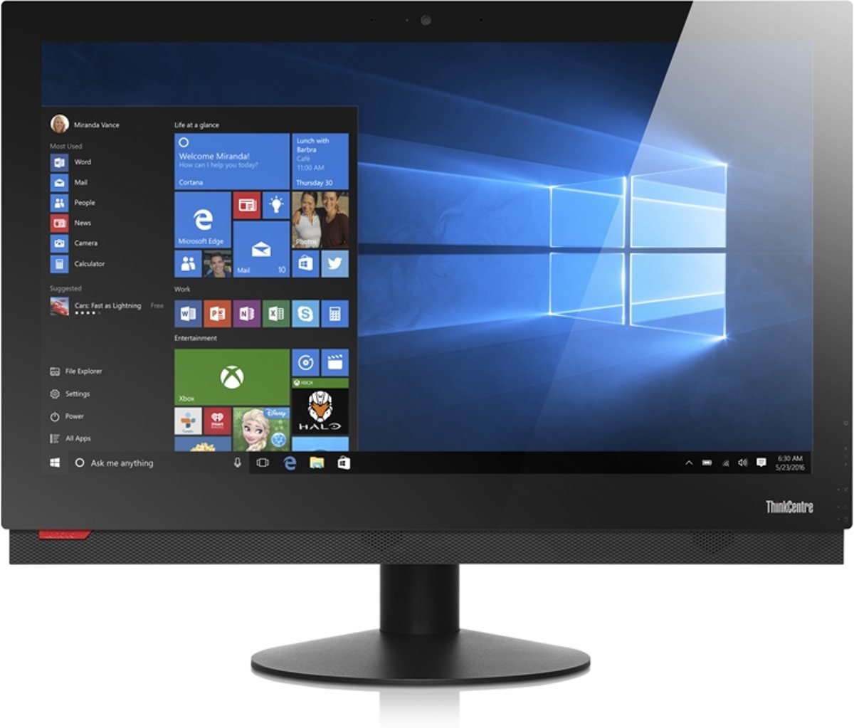 Lenovo ThinkCentre M910z 3.6GHz i7-7700 Zevende generatie Intel® Core™ i7 23.8 1920 x 1080Pixels Touchscreen Zwart Alles-in-één-pc