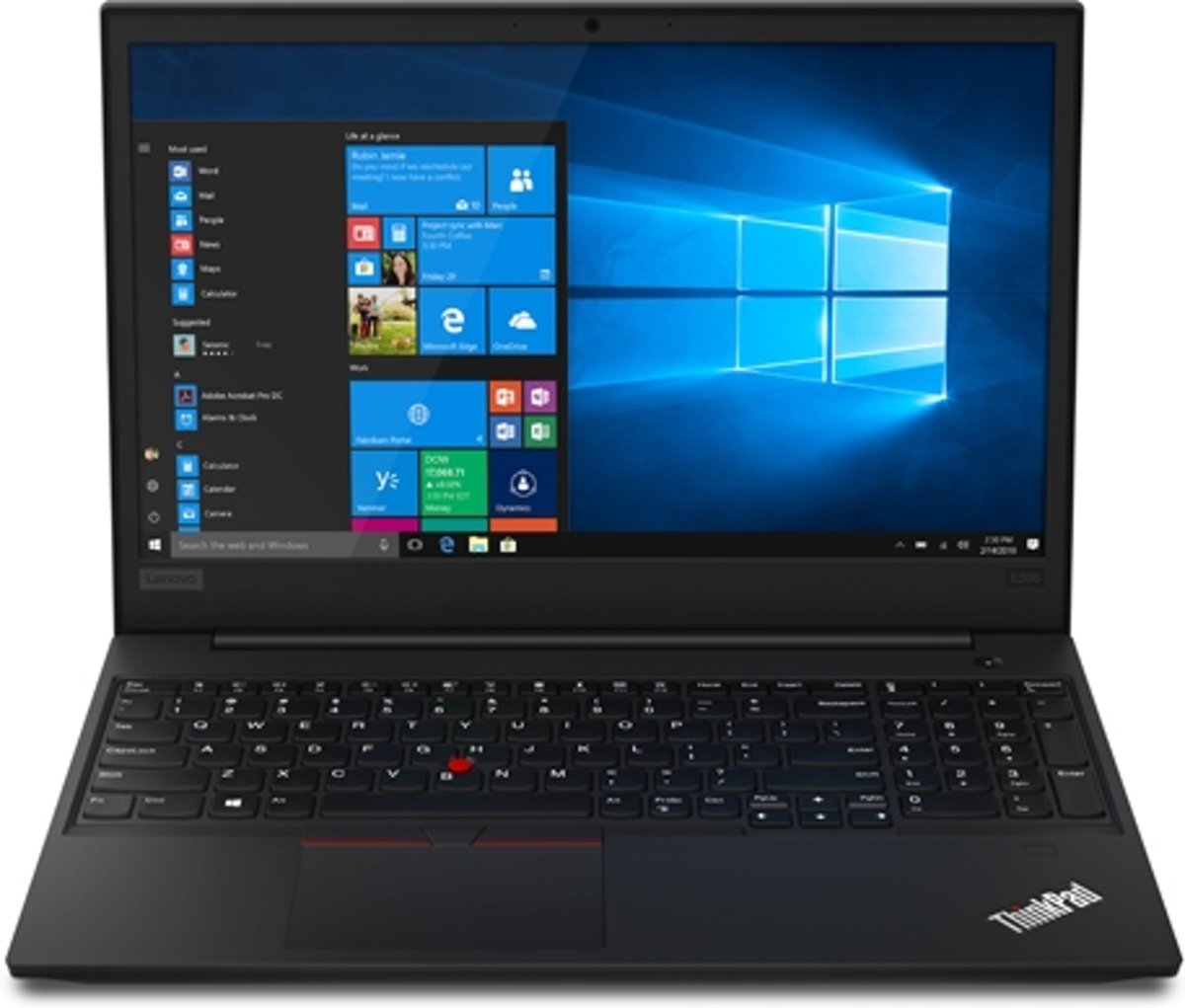 Lenovo ThinkPad E595 Zwart Notebook 39,6 cm (15.6) 1920 x 1080 Pixels AMD Ryzen 5 16 GB DDR4-SDRAM 512 GB SSD Wi-Fi 5 (802.11ac) Windows 10 Pro