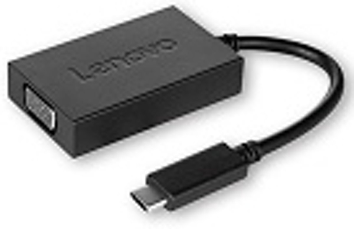 Lenovo USB C - VGA USB C VGA Zwart kabeladapter/verloopstukje