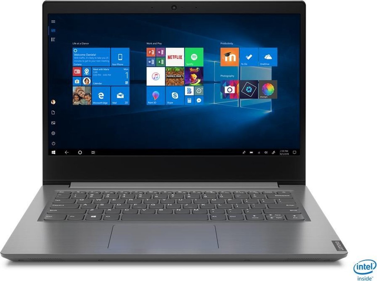 Lenovo V V14 Notebook Grijs 35,6 cm (14) 1920 x 1080 Pixels Intel® 10de generatie Core™ i3 8 GB DDR4-SDRAM 256 GB SSD Wi-Fi 5 (802.11ac) Windows 10 Home