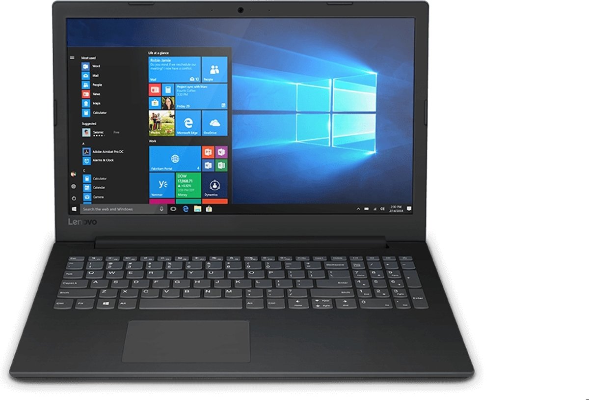 Lenovo V145 Zwart Notebook 39,6 cm (15.6) 1366 x 768 Pixels 7th Generation AMD A4-Series APUs A4-9125 8 GB DDR4-SDRAM 256 GB SSD