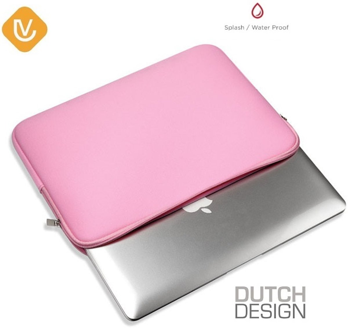 LenV - 11.6 inch Laptop & macbook sleeve met handvat - opberghoes laptop - laptop case - rose/pink