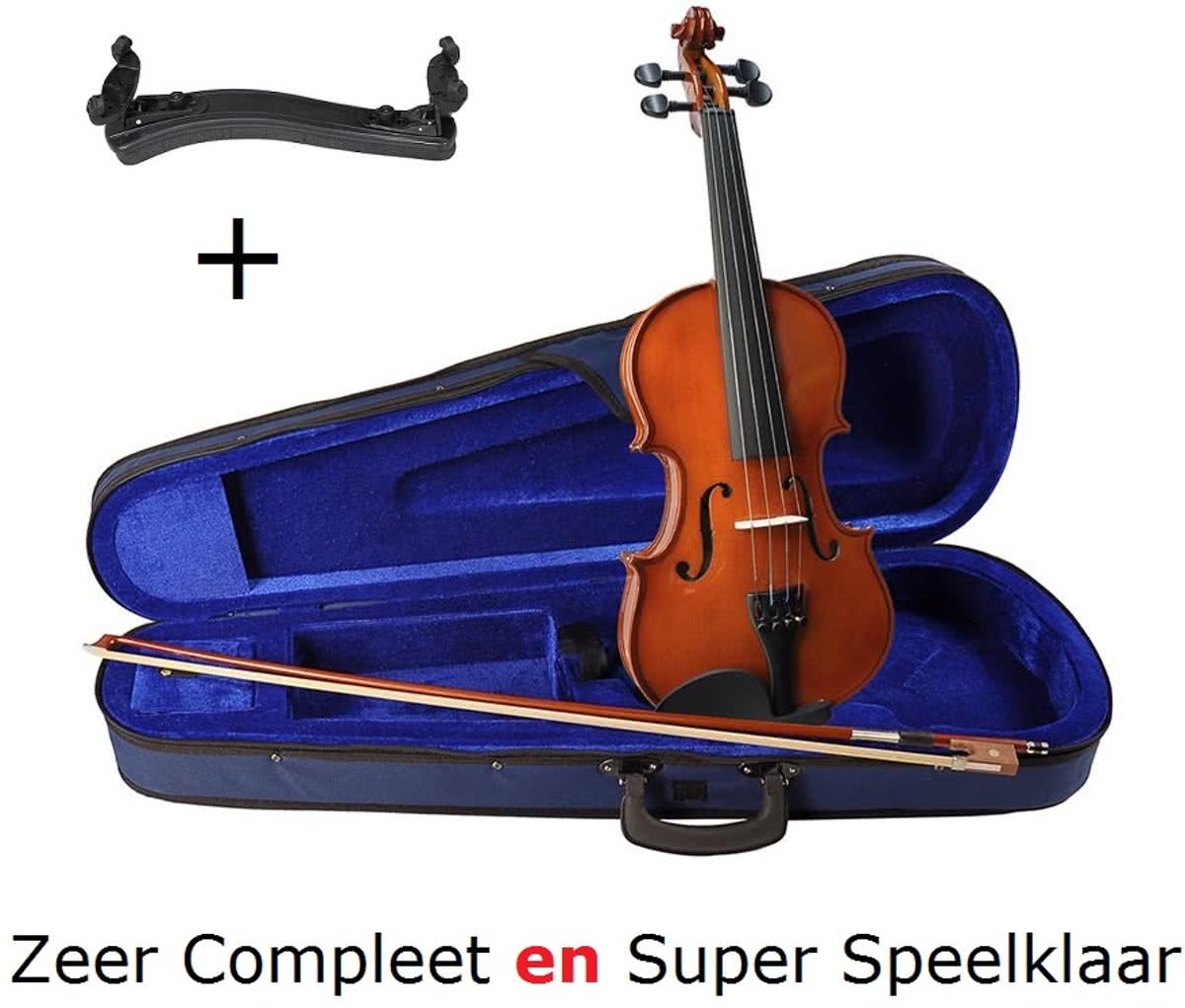   LV-1544 viool met softcase, schoudersteun, strijkstok en hars