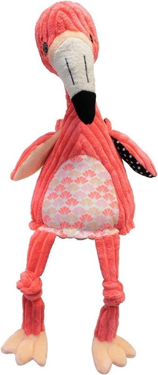 Les Deglingos Knuffel Flamingo Roze 35 Cm