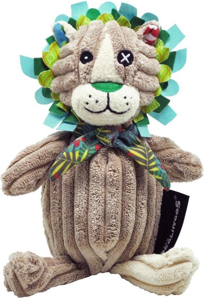 Les Deglingos Knuffel Leeuw Bruin 22 Cm