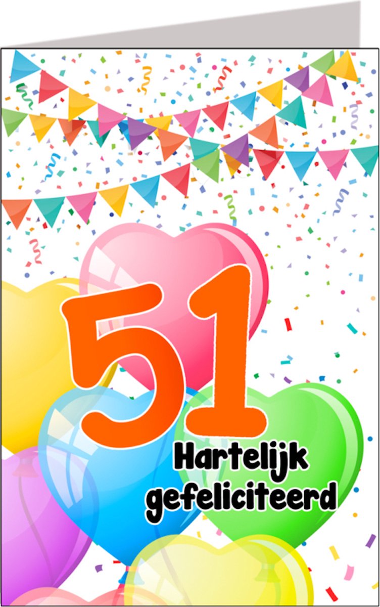 Verjaardagskaart 51 jaar