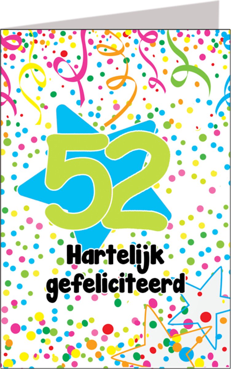 Verjaardagskaart 52 jaar