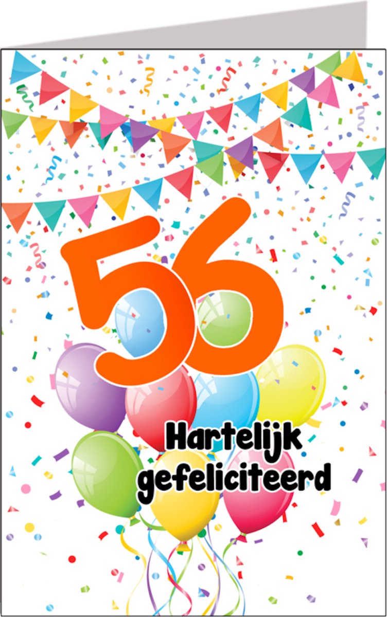 Verjaardagskaart 56 jaar