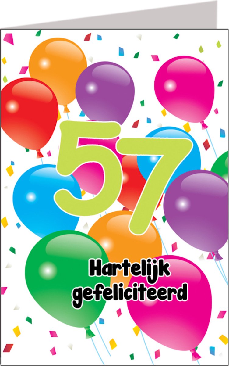 Verjaardagskaart 57 jaar