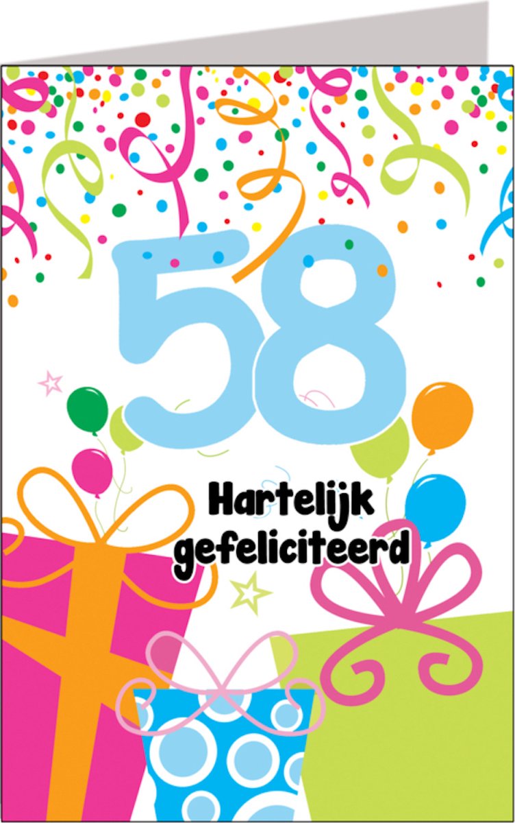 Verjaardagskaart 58 jaar