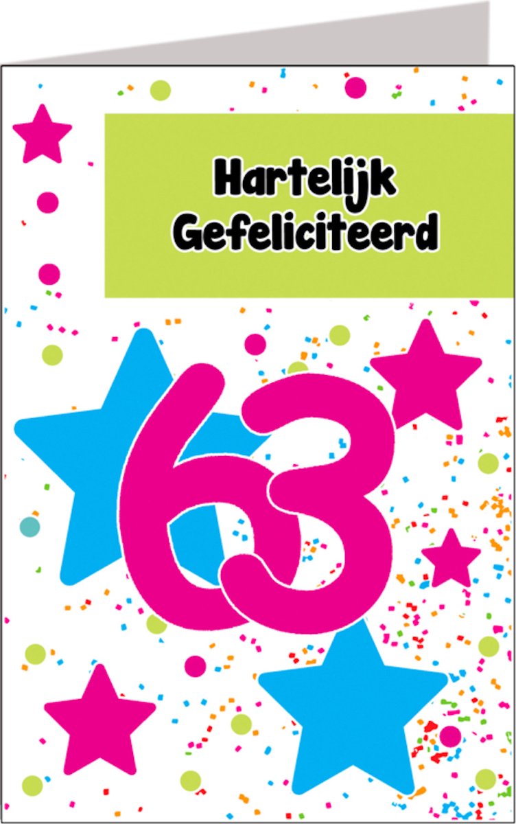 Verjaardagskaart 63 jaar