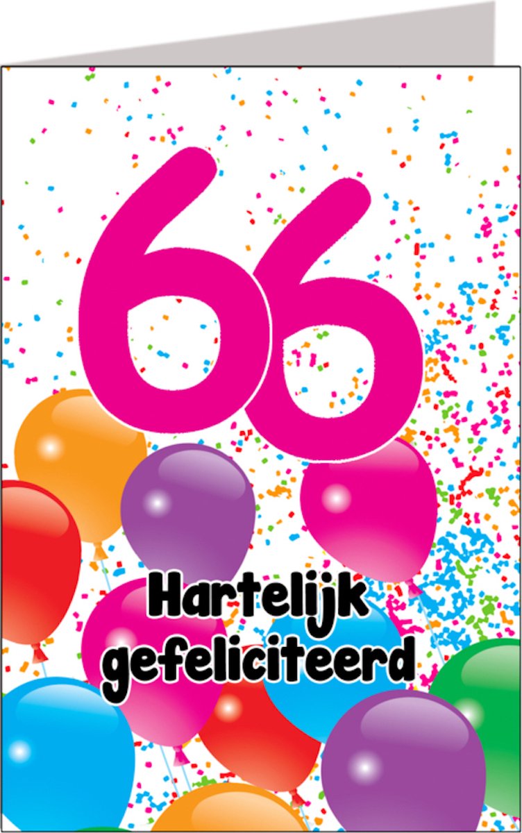 Verjaardagskaart 66 jaar