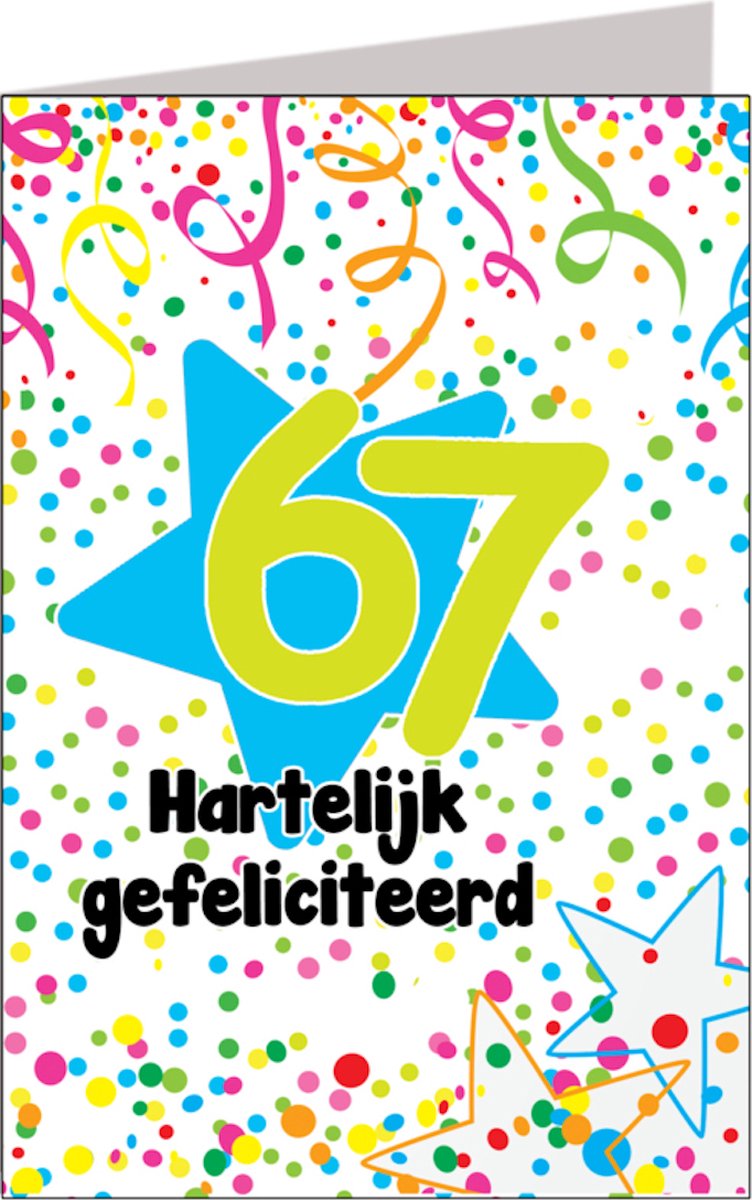 Verjaardagskaart 67 jaar