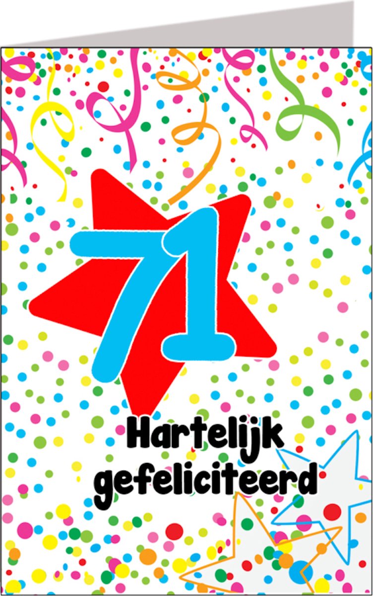 Verjaardagskaart 71 jaar