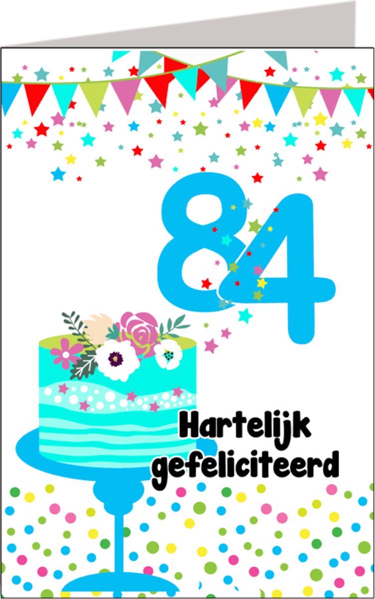 Verjaardagskaart 84 jaar