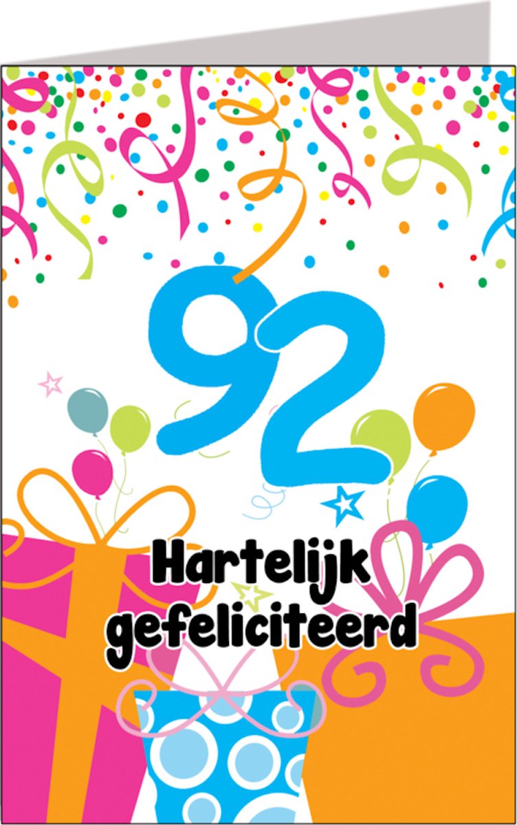 Verjaardagskaart 92 jaar