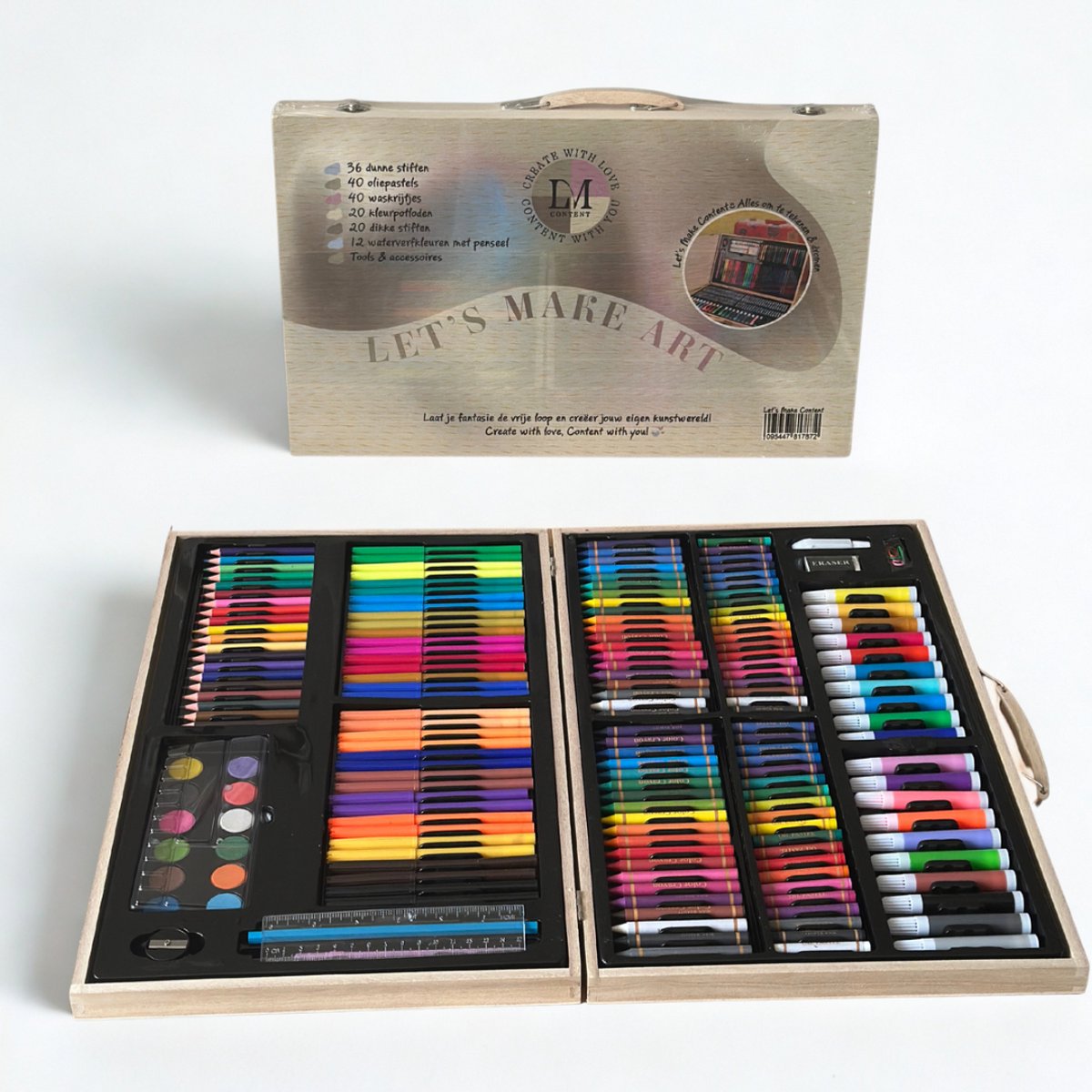 Tekendoos Lets Make Art - 169-delig tekendoos - kleuren - verf - knutselen - cadeau - kinderen - Sinterklaas - Kerst