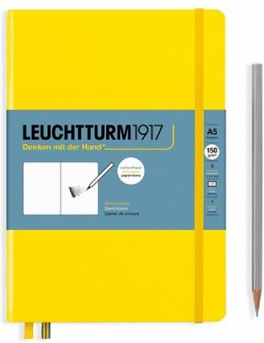 Leuchtturm1917 A5 Medium Schetsboek met harde kaft Citron