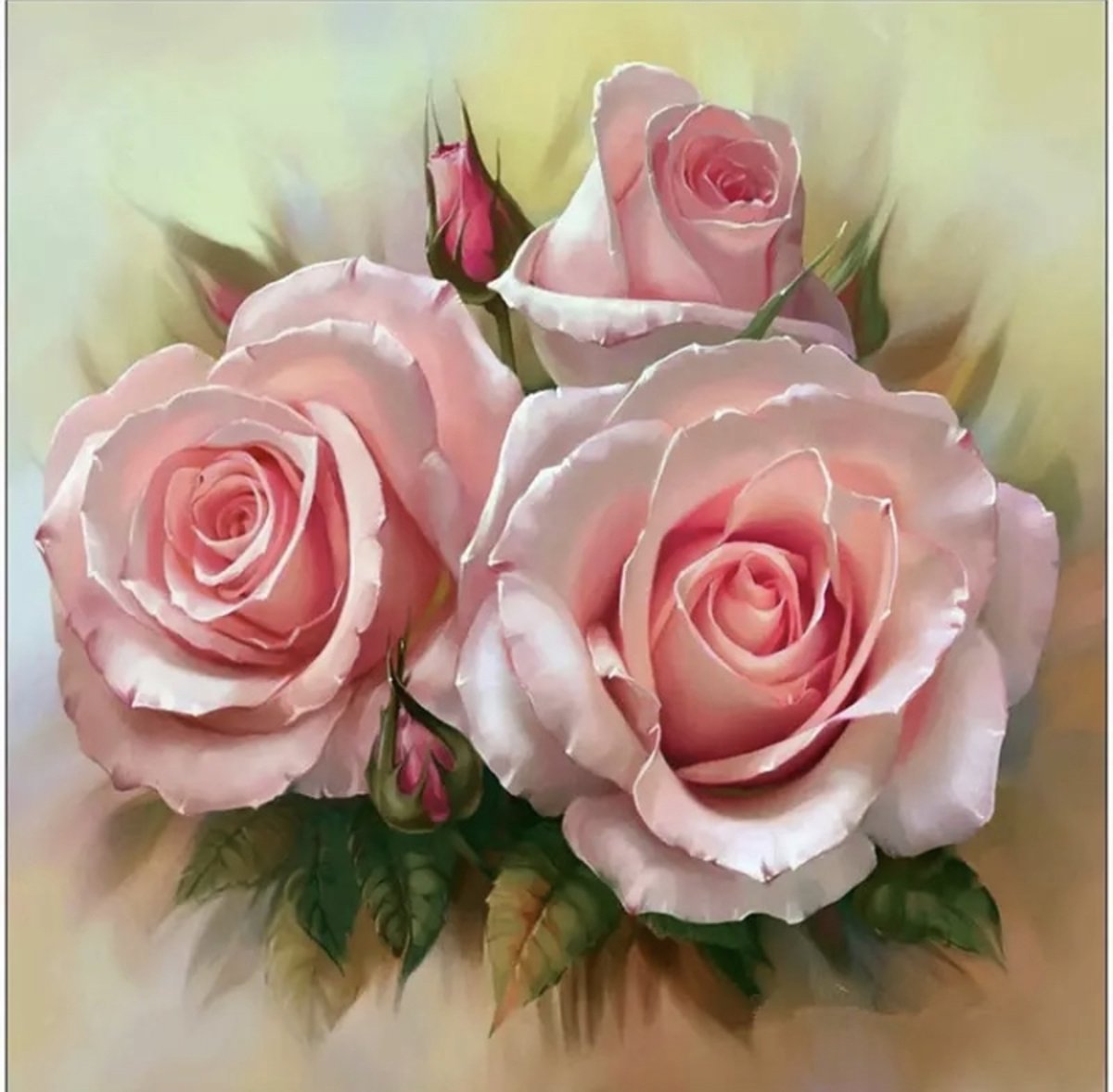 Diamond painting pakket - Rozen 30x30 cm  - Levay ®