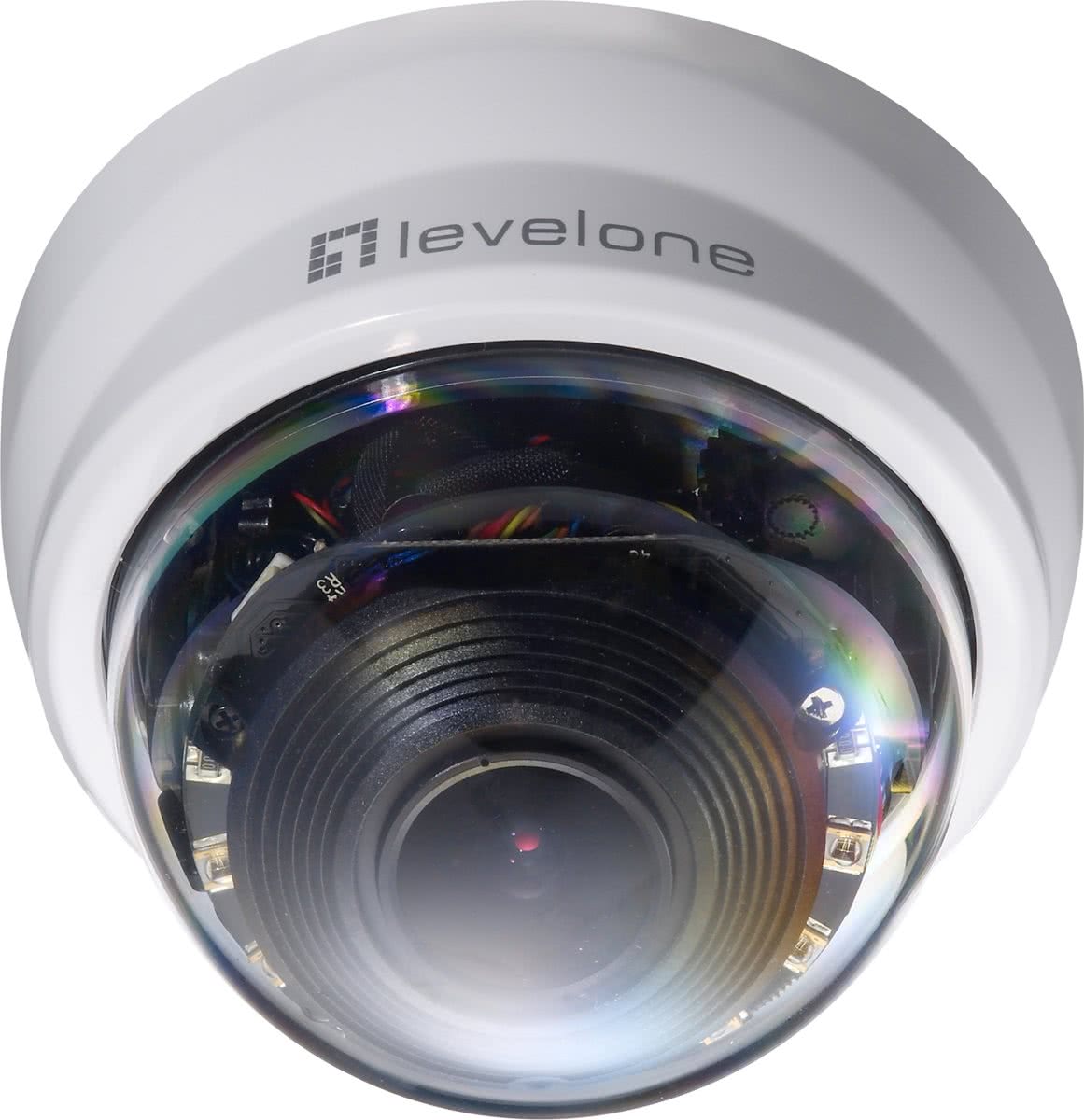 LevelOne FCS-4301 IP security camera Dome Zwart, Wit