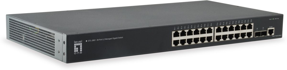 LevelOne GTL-2661 Managed L2 Gigabit Ethernet (10/100/1000) Zwart Power over Ethernet (PoE)