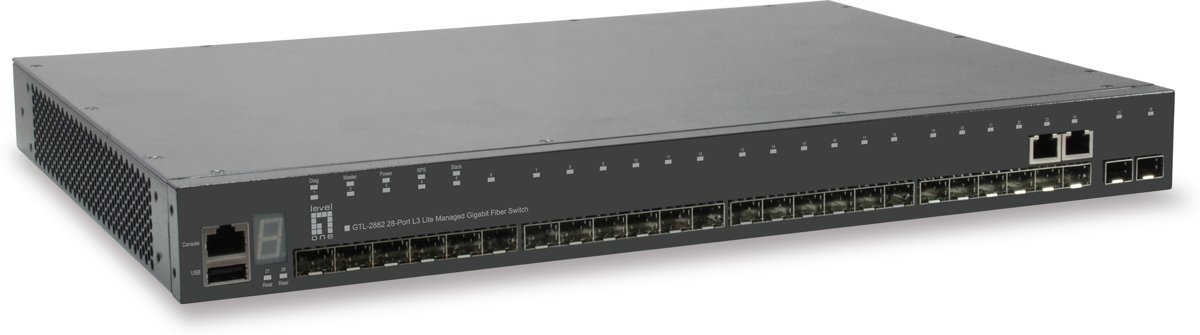 LevelOne GTL-2882 Beheerde netwerkswitch L3 Gigabit Ethernet (10/100/1000) Grijs