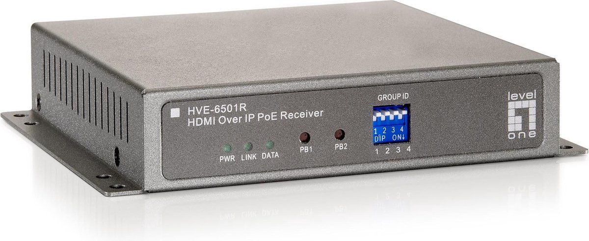 LevelOne HVE-6501R AV-receiver Grijs