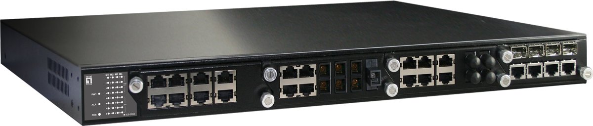 LevelOne IES-2892 Managed L2 Fast Ethernet (10/100) Zwart 1U