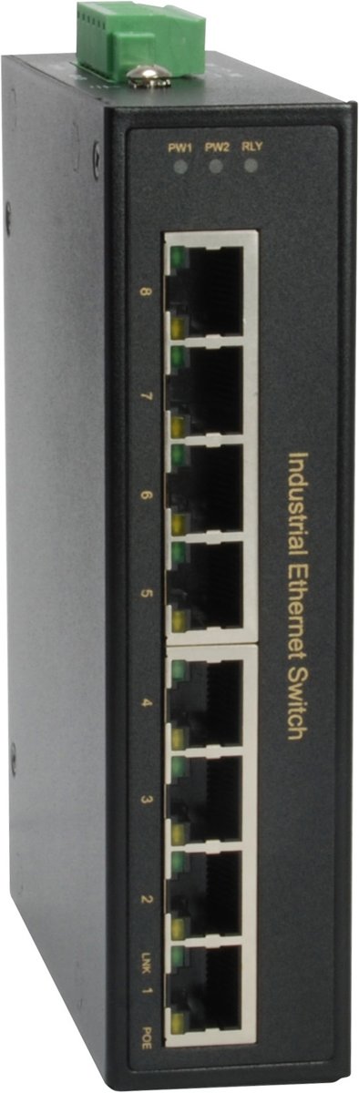 LevelOne IFP-0801 Fast Ethernet (10/100) Power over Ethernet (PoE) Zwart