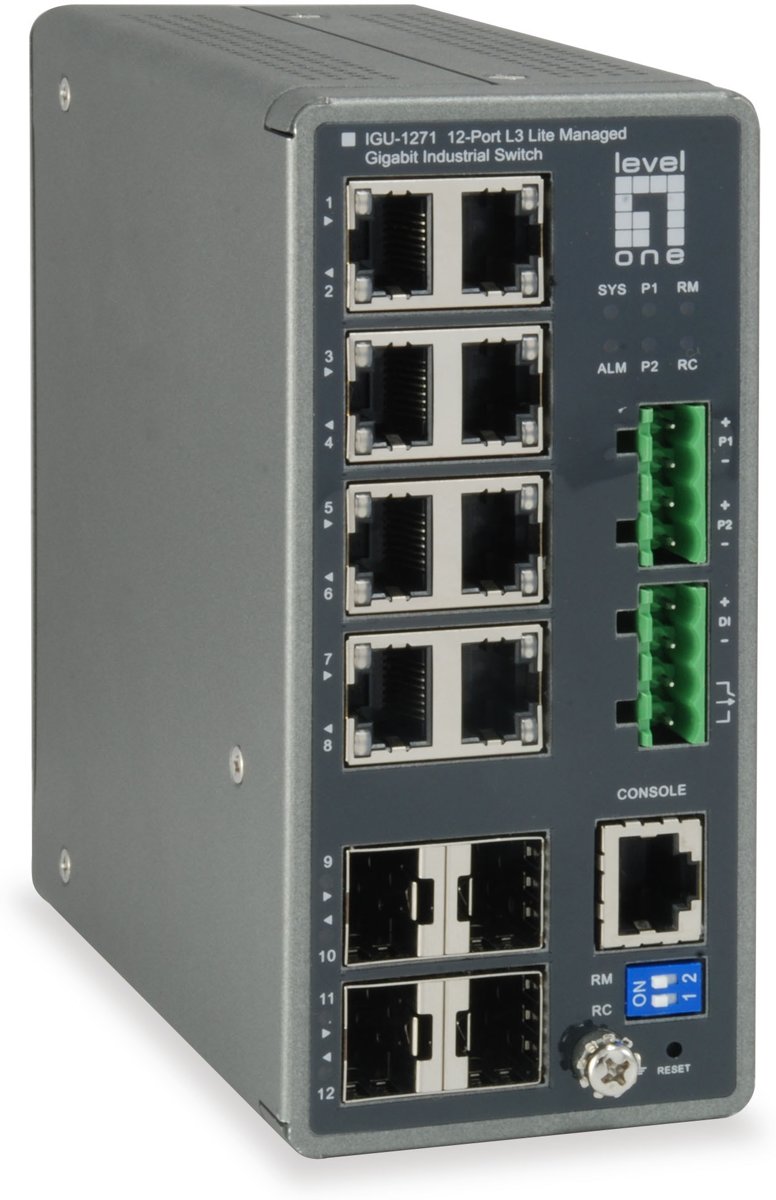 LevelOne IGU-1271 Managed L3 Gigabit Ethernet (10/100/1000) Grijs