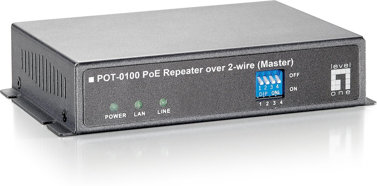 LevelOne POT-0100 Network repeater Zwart