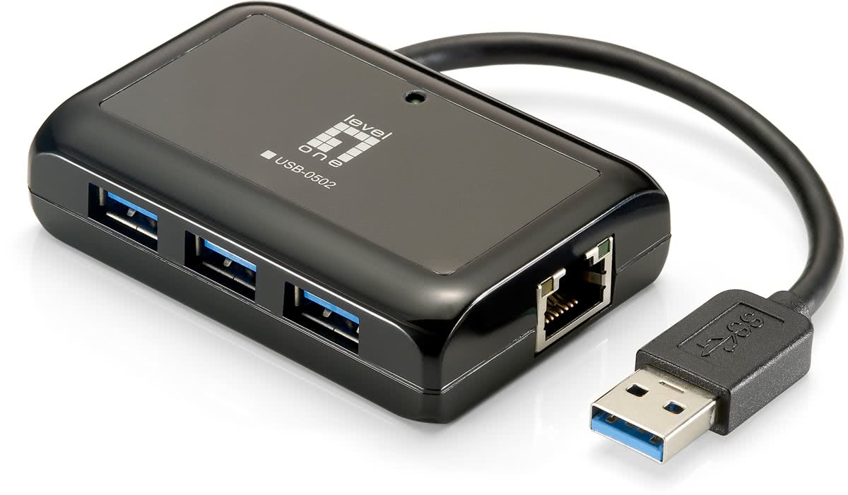 LevelOne USB-0502 - USB hub & ethernetpoort