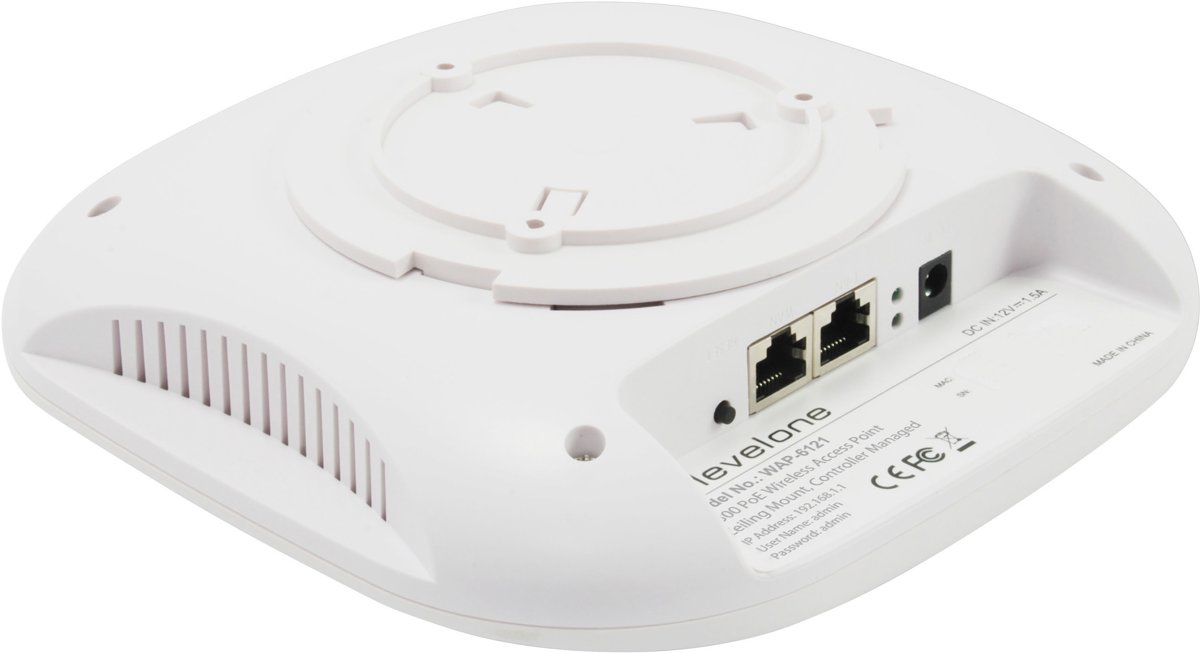 LevelOne WAP-6121 WLAN toegangspunt Power over Ethernet (PoE) Wit 300 Mbit/s