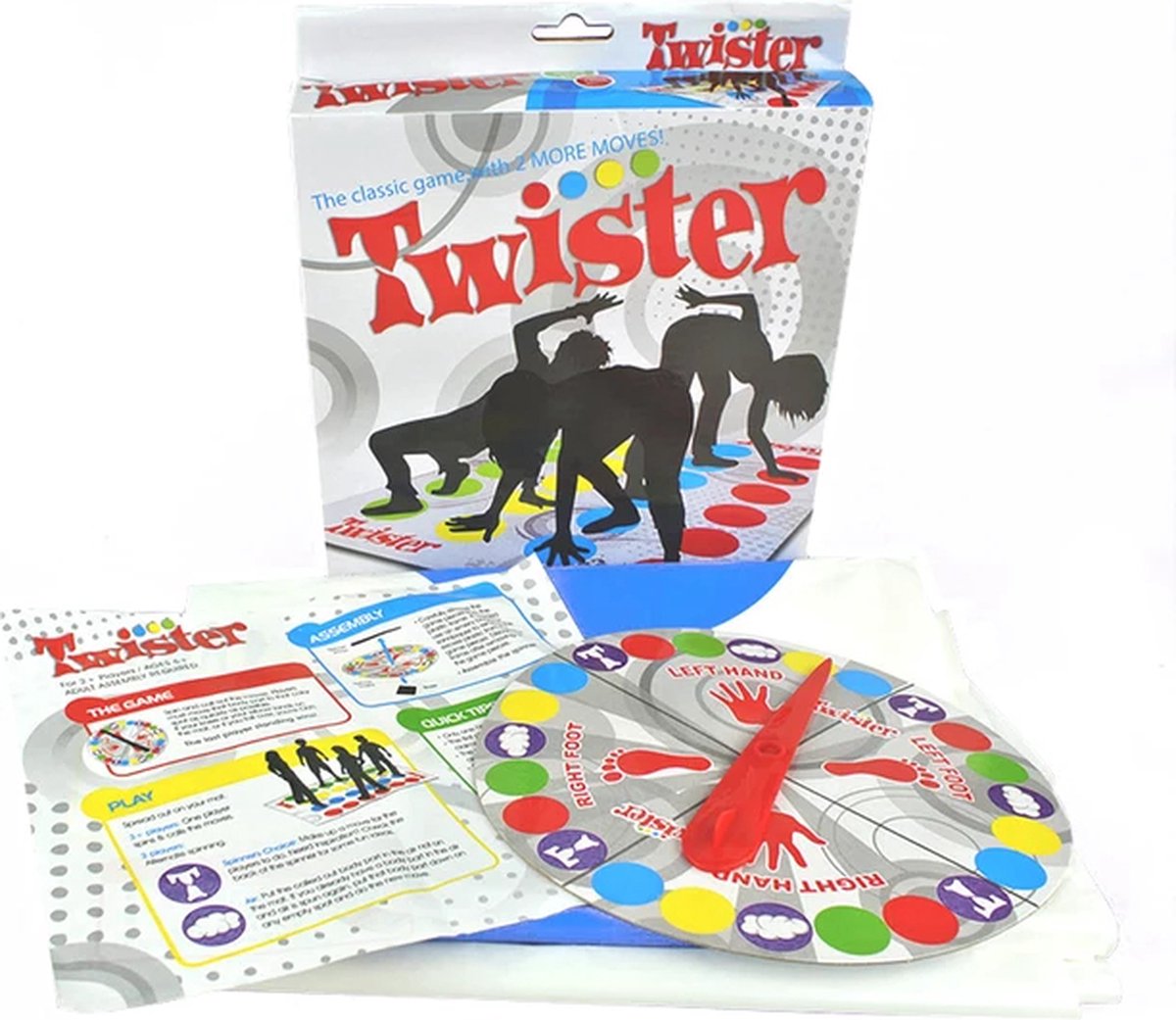 twister - actiespel - behendigheidsspel - uitgebreide versie inclusief 2 nieuwe moves.