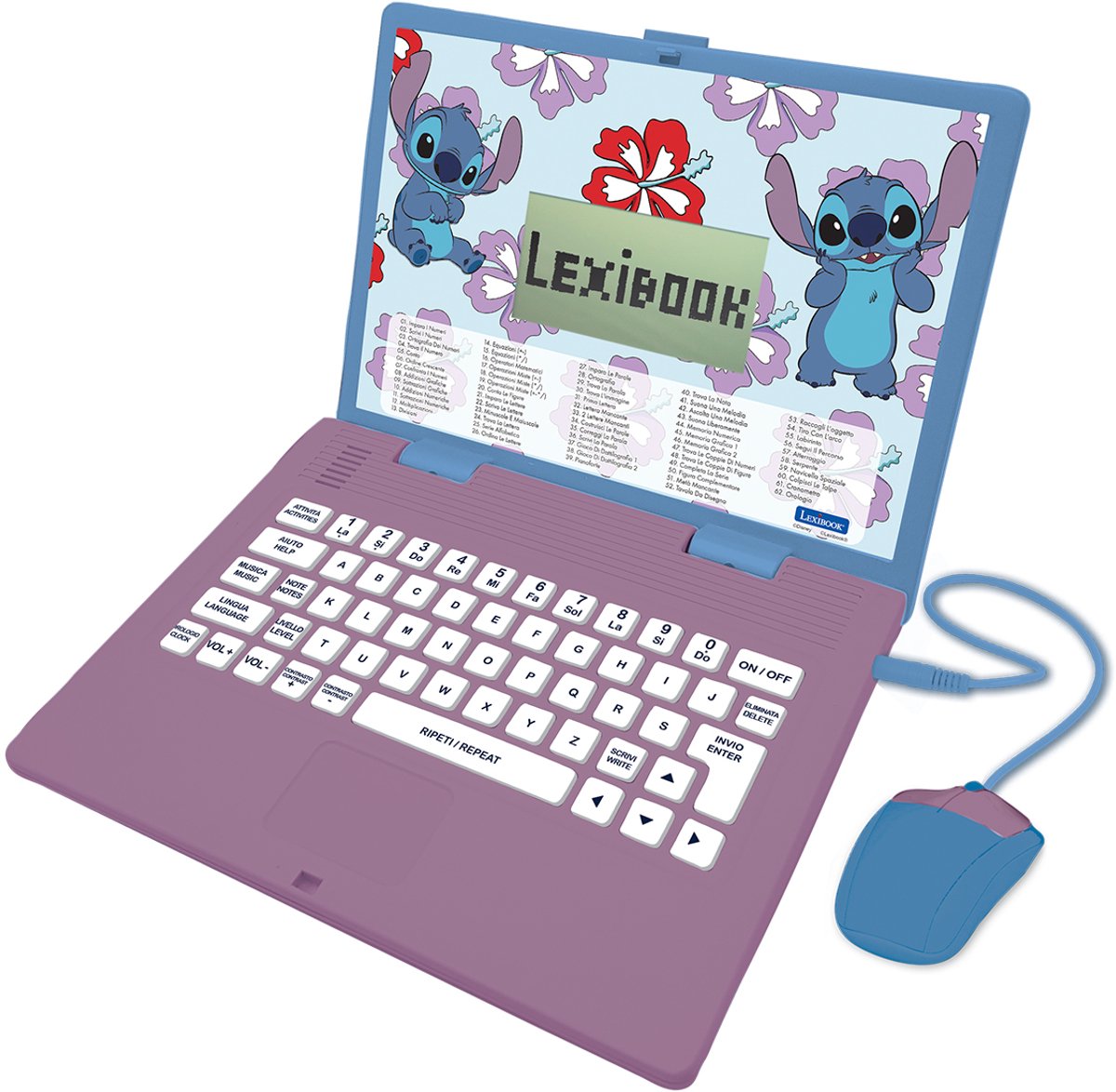 Stitch tweetalige educatieve laptop met 124 activiteiten (EN/IT)