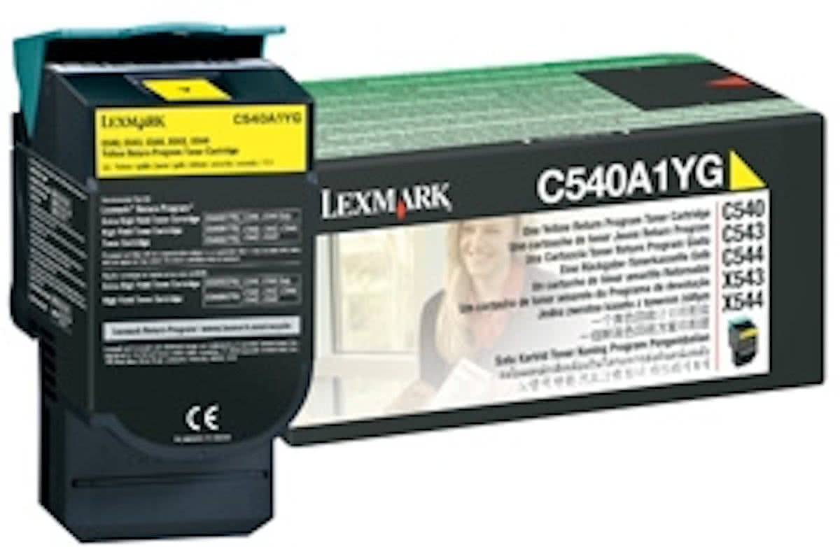 C540, C543, C544, X543, X544 tonercartridge geel standard capacity 1.000 paginas 1-pack return program