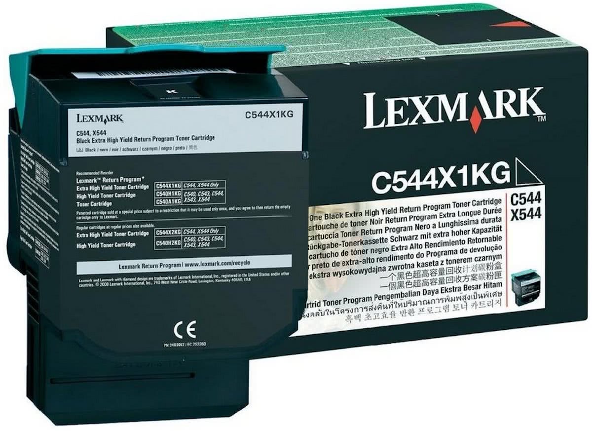 C544, X544 tonercartridge zwart extra high capacity 6.000 paginas 1-pack return program