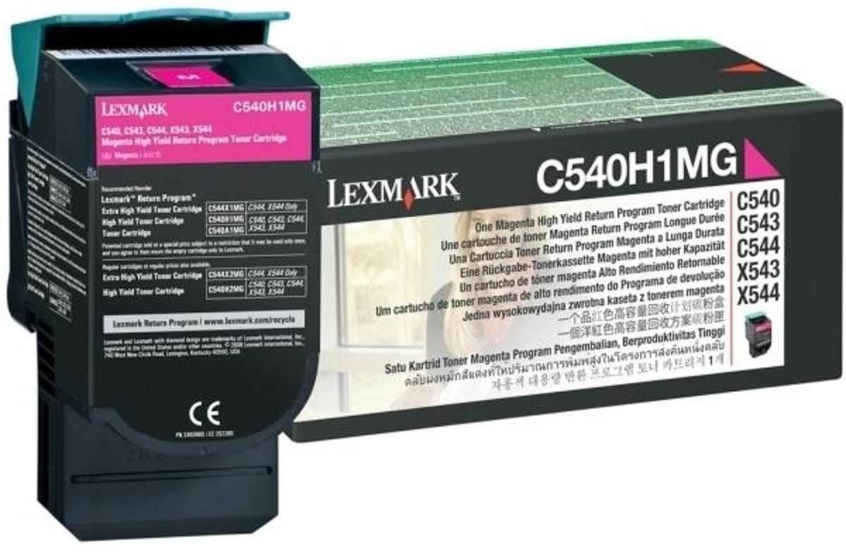 LEXMARK C540 C543 C544 X543 X544 tonercartridge magenta high capacity 2.000 paginas 1-pack return program