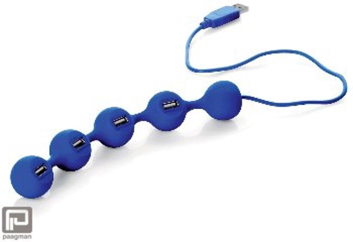 Lexon Peas USB hub donker blauw