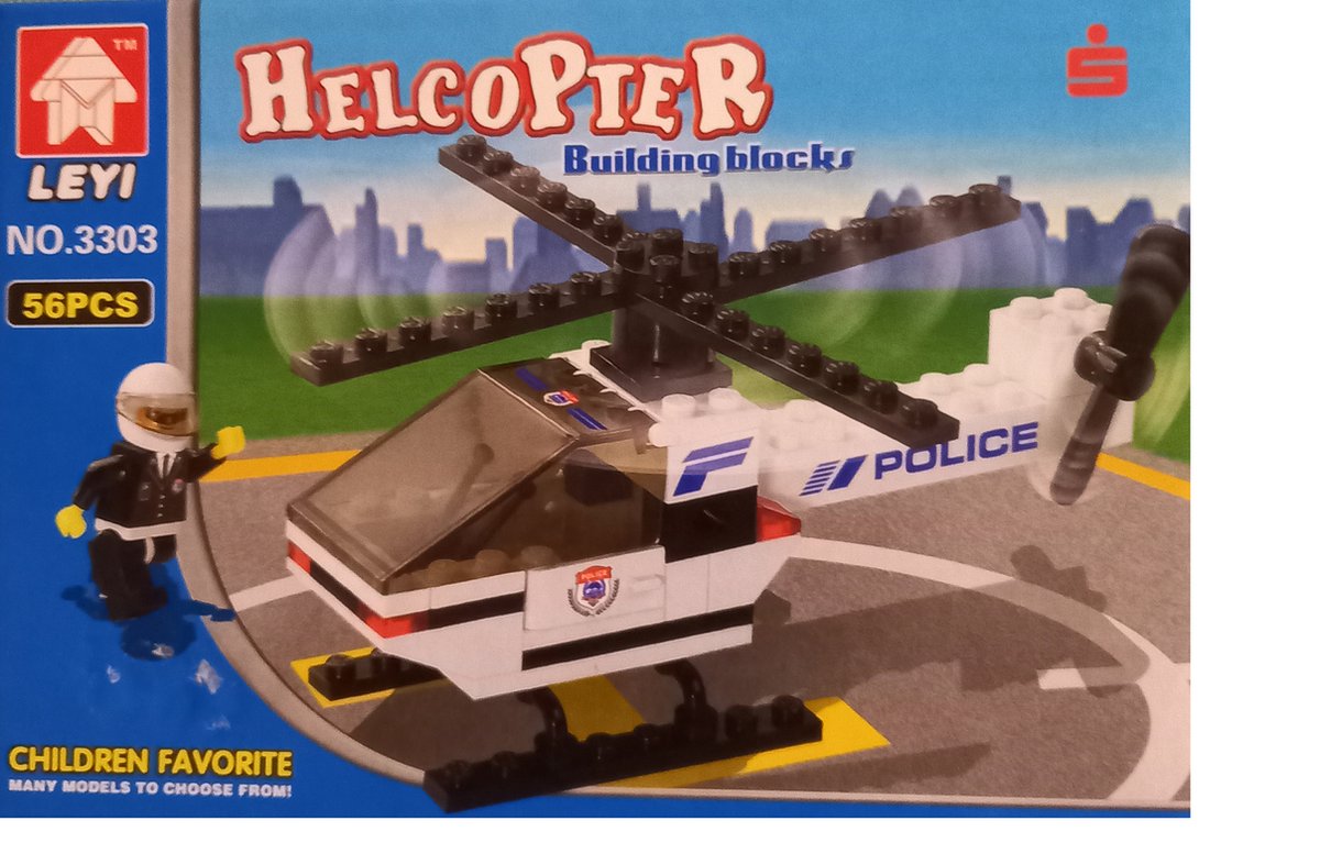 Helikopter Toy Bricks Set, LEYI NO. 3303 46pcs