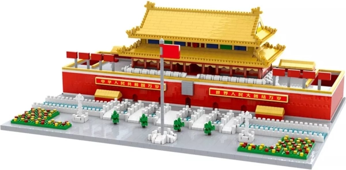 Lezi Plein van de Hemelse Vrede - Tiananmen Square - Moskou Rusland - Nanoblocks / miniblocks - Beroemde bouwwerken - Bouwset / 3D puzzel - 4720 bouwsteentjes