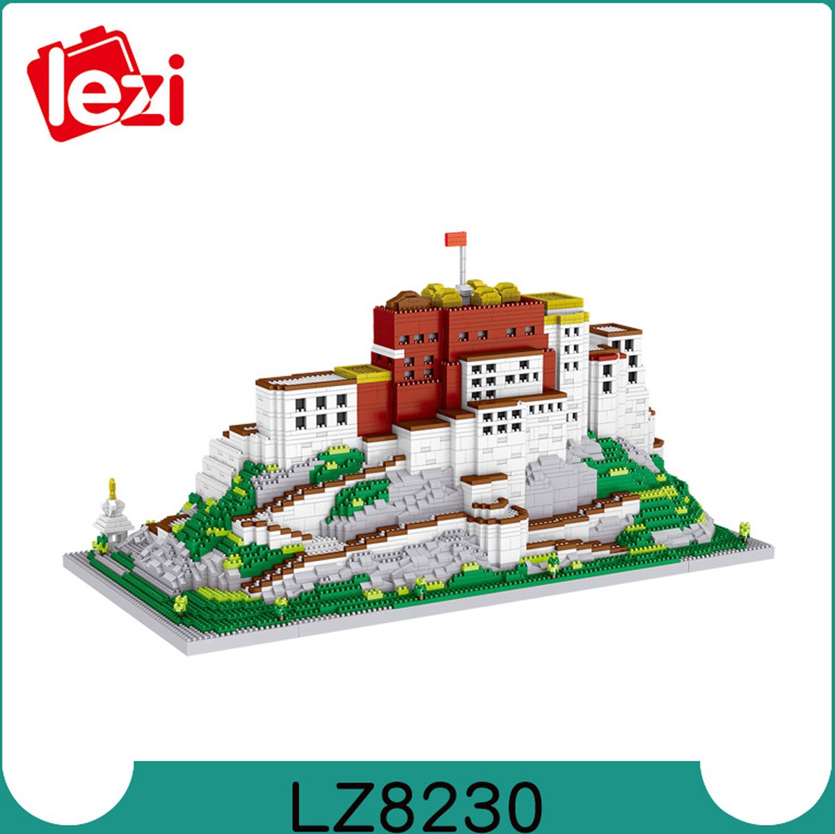 Lezi Potala Paleis van de Dalai Lama, Lhasa LZ8230 - Architectuur / Gebouwen - Nanoblocks / miniblocks - Bouwset / 3D puzzel - 4909 bouwsteentjes