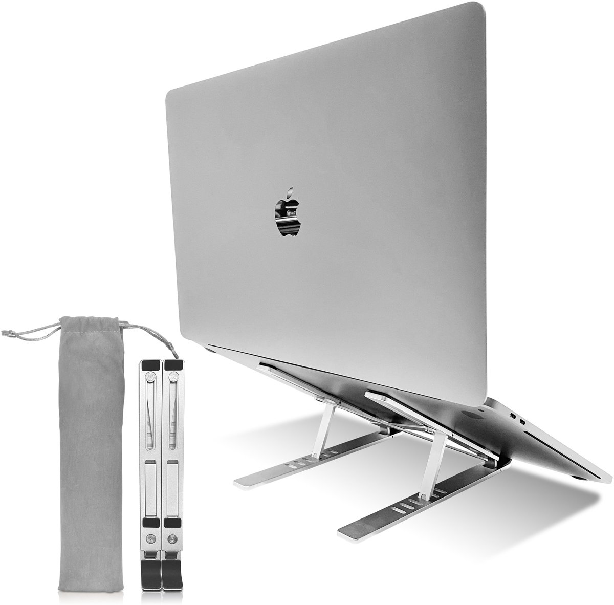 Aluminiun Laptopstandaard - Licheers - Verstelbaar - Opvouwbaar - Laptopstandaard Voor Macbook - 13 Inch tot 16 Inch - Ergonomische Laptopstandaard