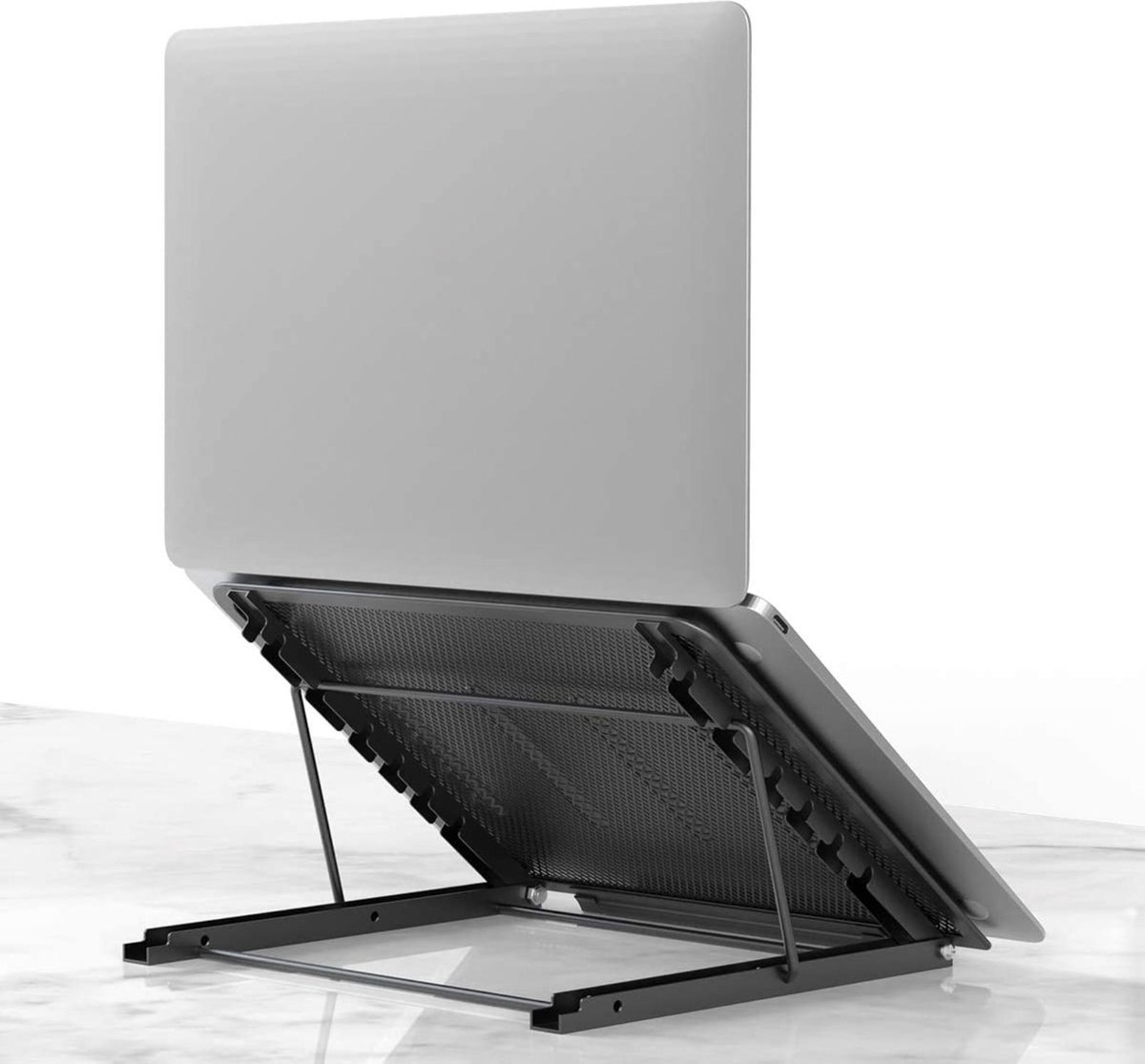 Laptopstandaard, notebookstandaard met verstelbare multi-hoek laptopstandaard, opvouwbare roestvrijstalen tablethouder standhouder voor 7-16 inch MacBook Pro / Air computeroppervlak laptophouder