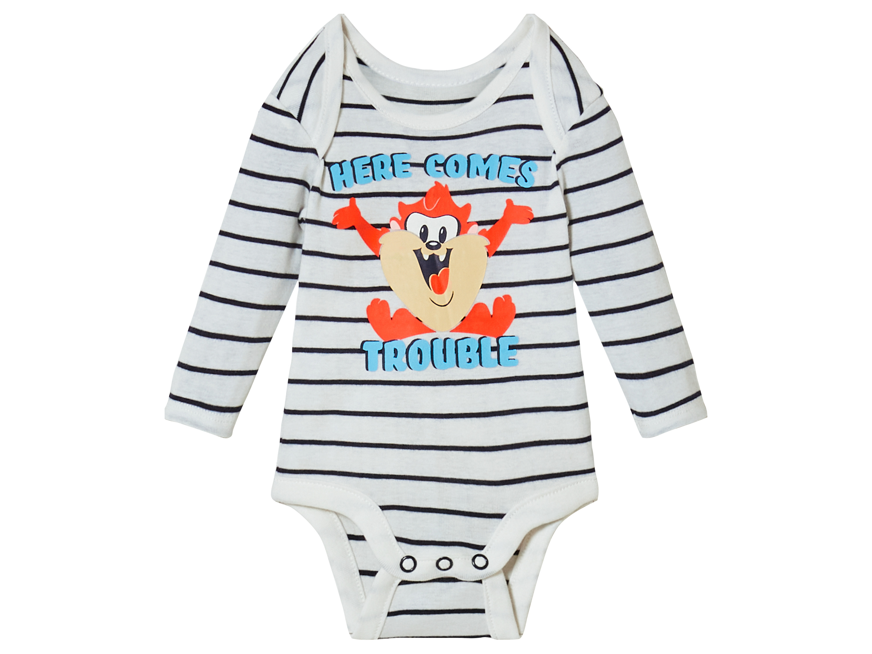 Babyromper (Wit/gestreept, 50/56)