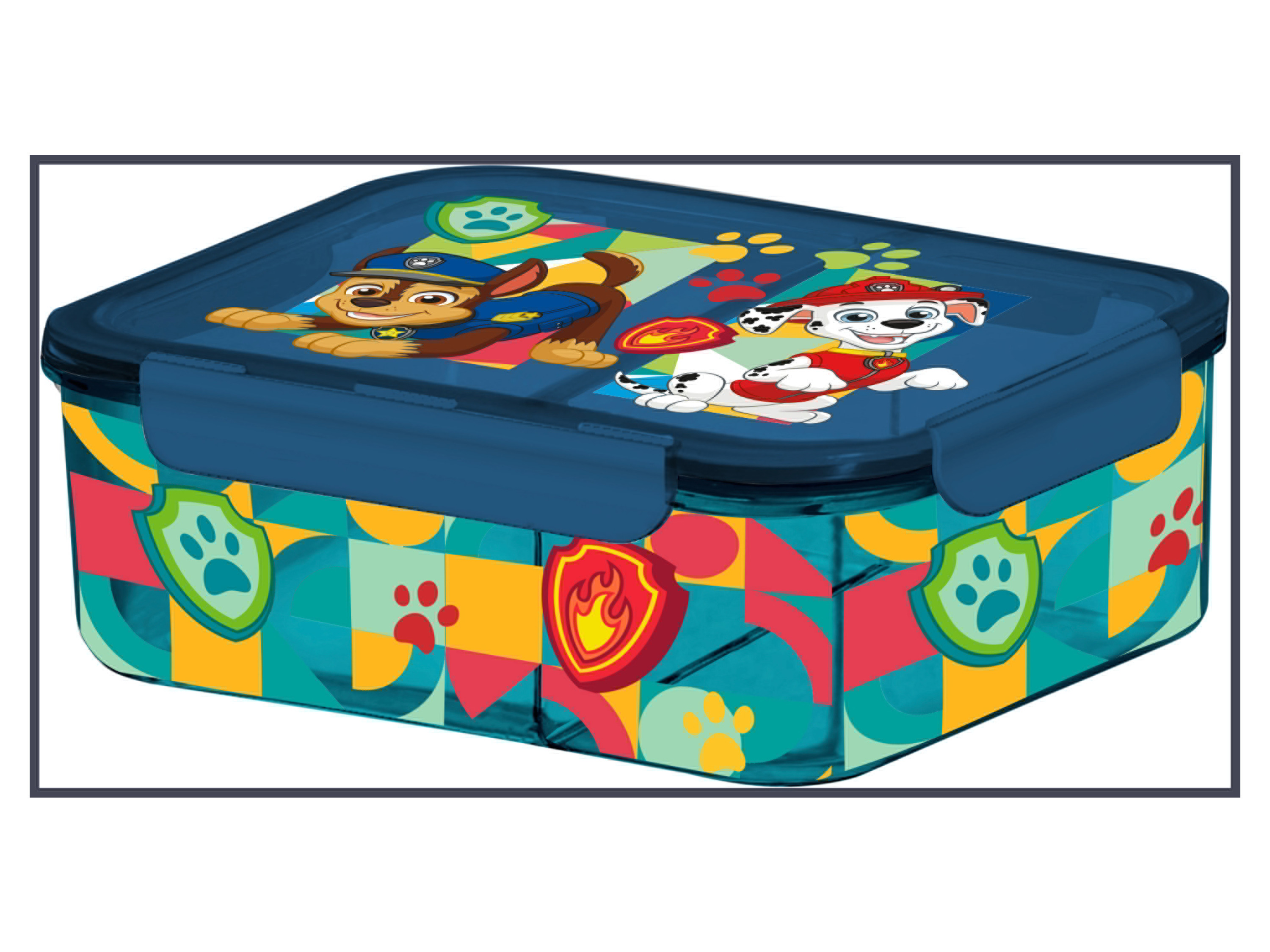 Paw Patrol broodtrommel / drinkfles (Broodtrommel, Blauw)