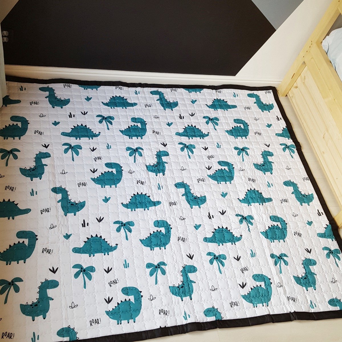 Speelkleed dinosaurus 195 x 145 - LiefBoefje - Groot Speelkleed Baby - Speelmat Kinderen - Babymat XL - Kindervloerkleed - Kraamcadeau - Speelkleed Kinderen - 50+ design speelkleden