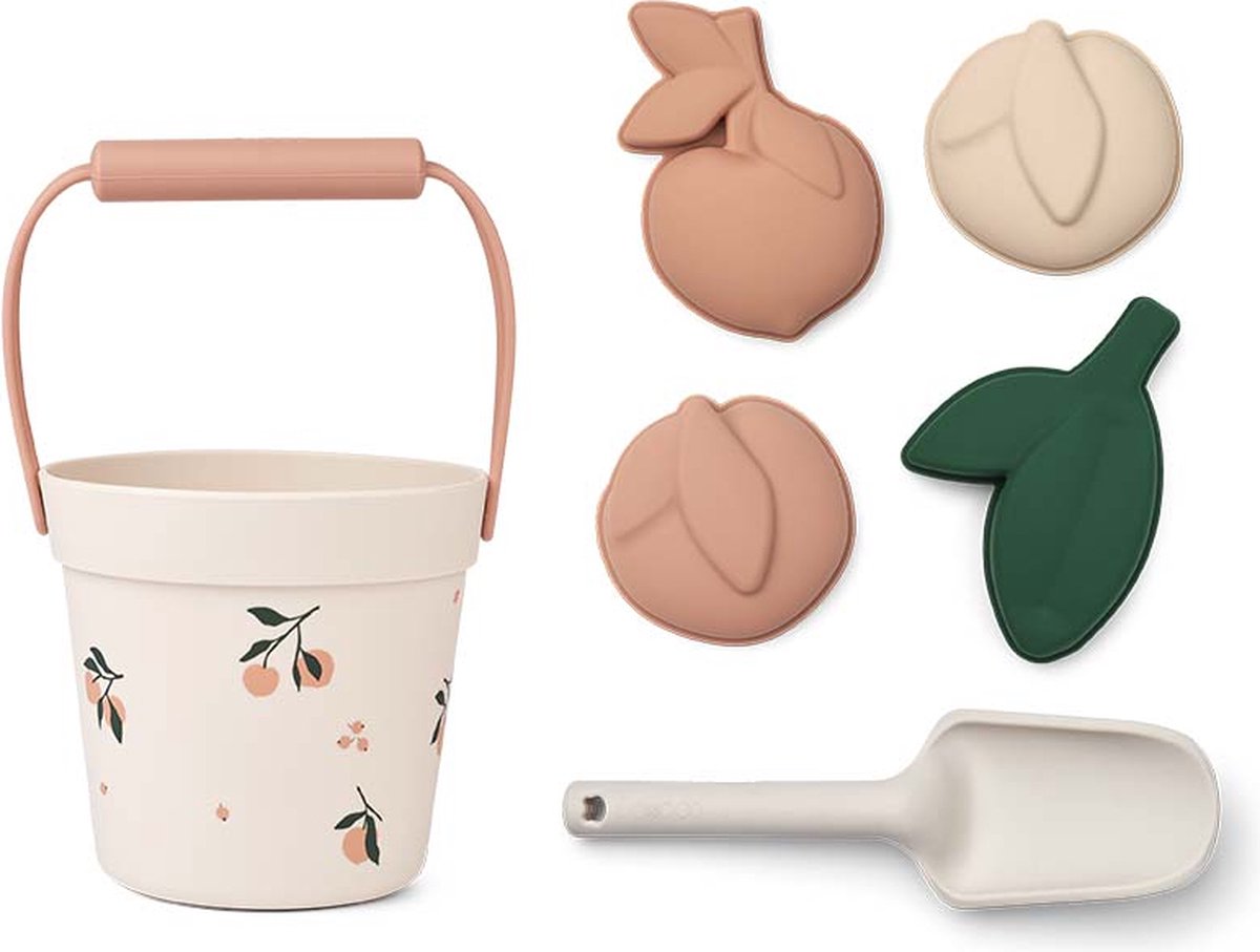   - Siliconen Strandset Dante (6 delig) - Strandset - Peach Sea shell