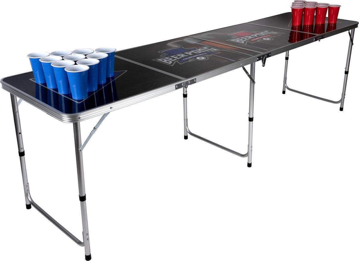 Lifetime Games Beerpong-Tafel - Opgezet 240 x 60 x 70 cm - Opvouwbaar tot 60 x 60 x 15 cm - met Handvat