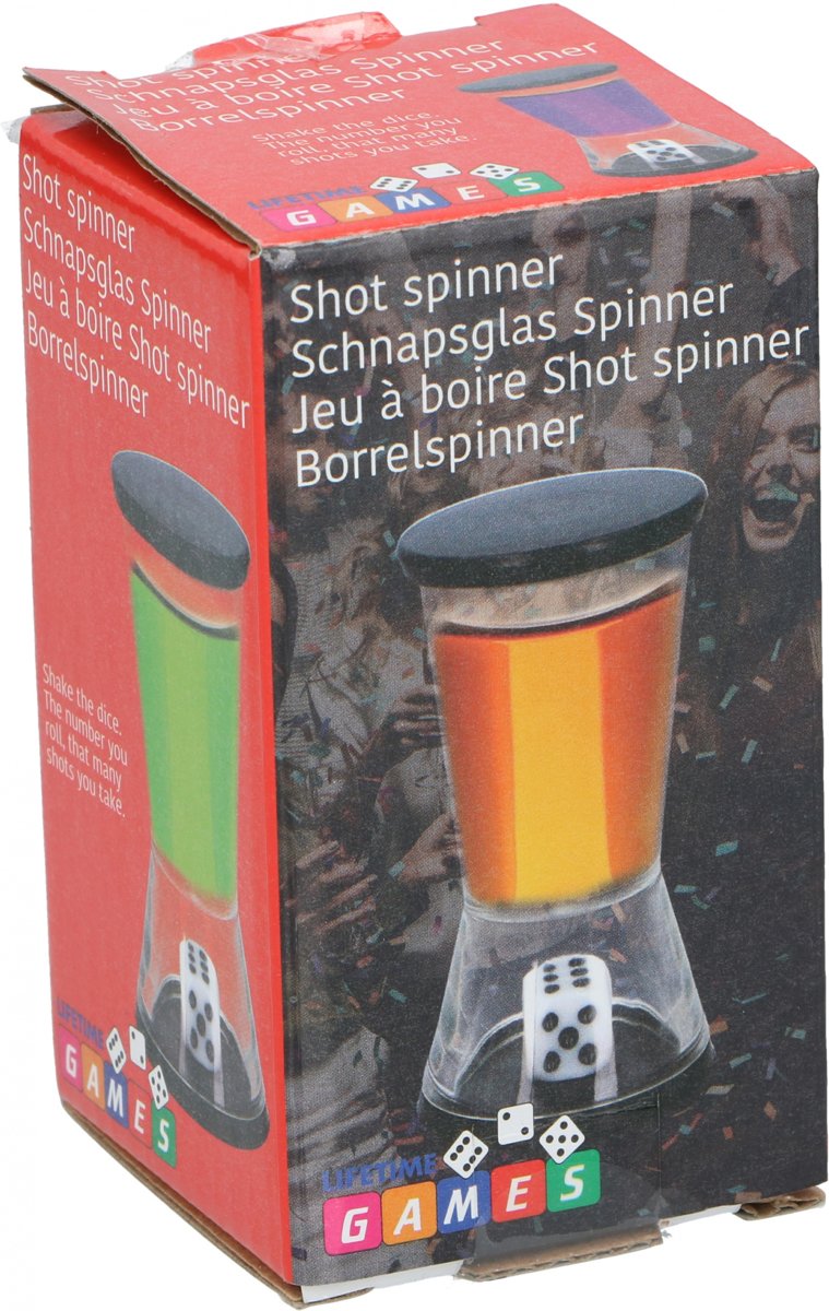 Lifetime Games Drankspel Dobbelshotje Unisex Transparant 2-delig